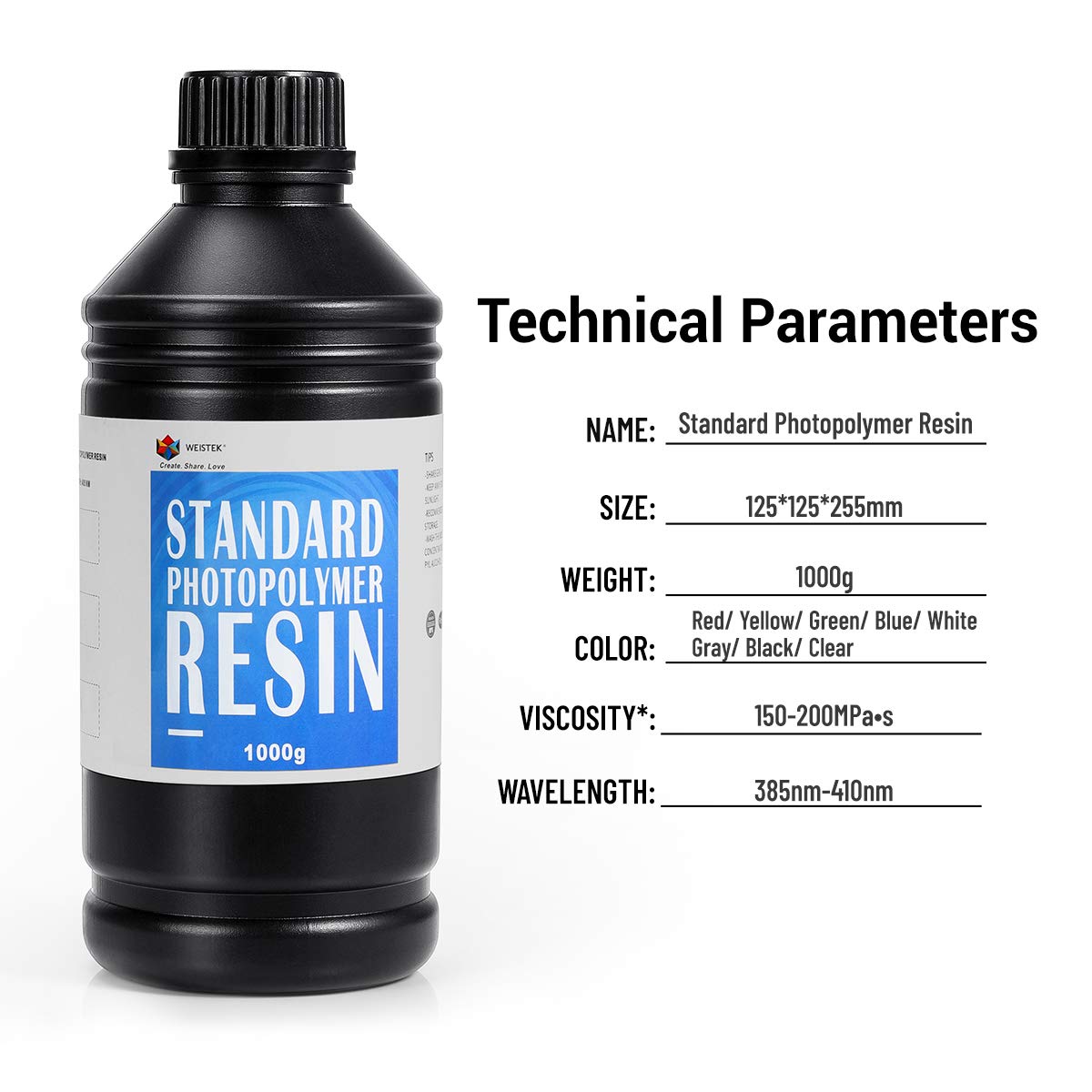 WEISTEK 3D Printer UV-Curing Resin