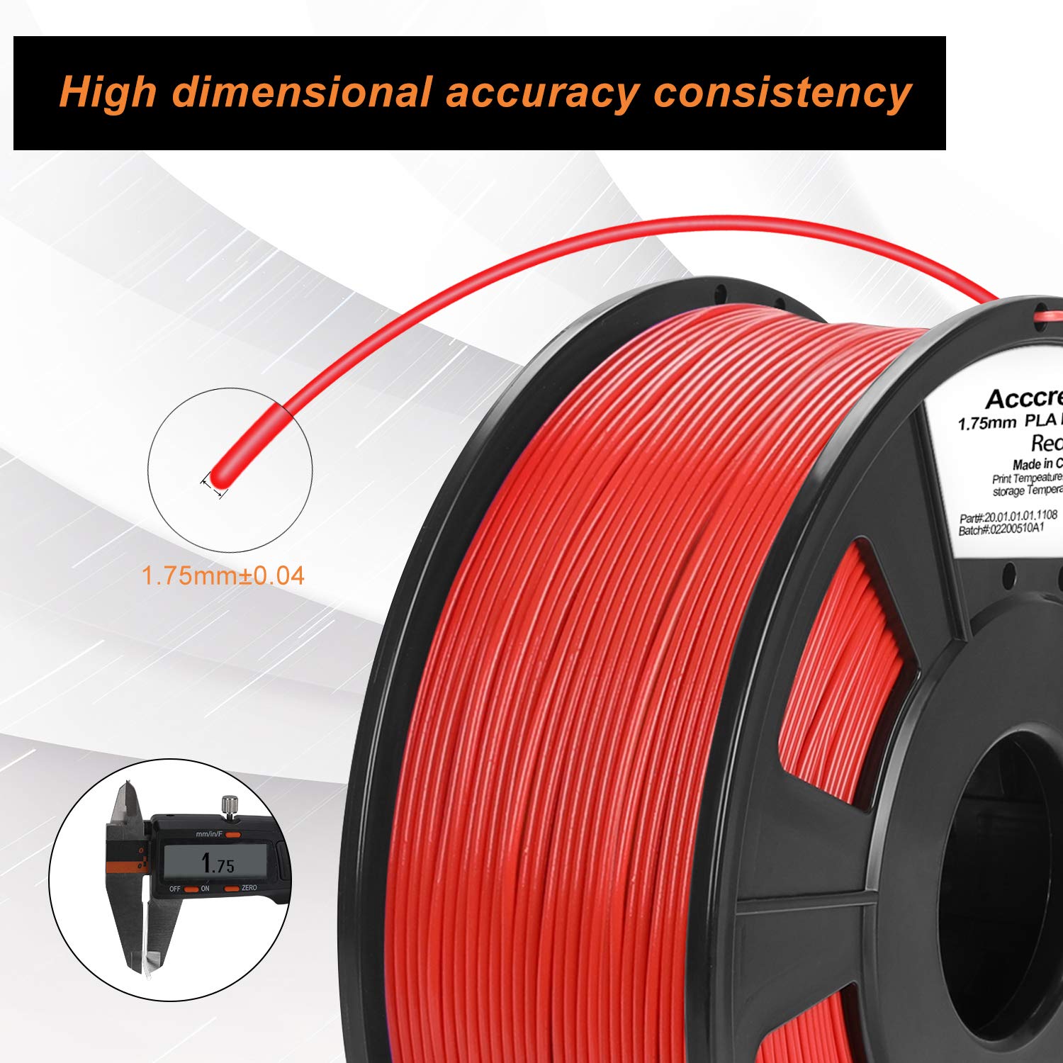 PLA 3D Printer Filament Red