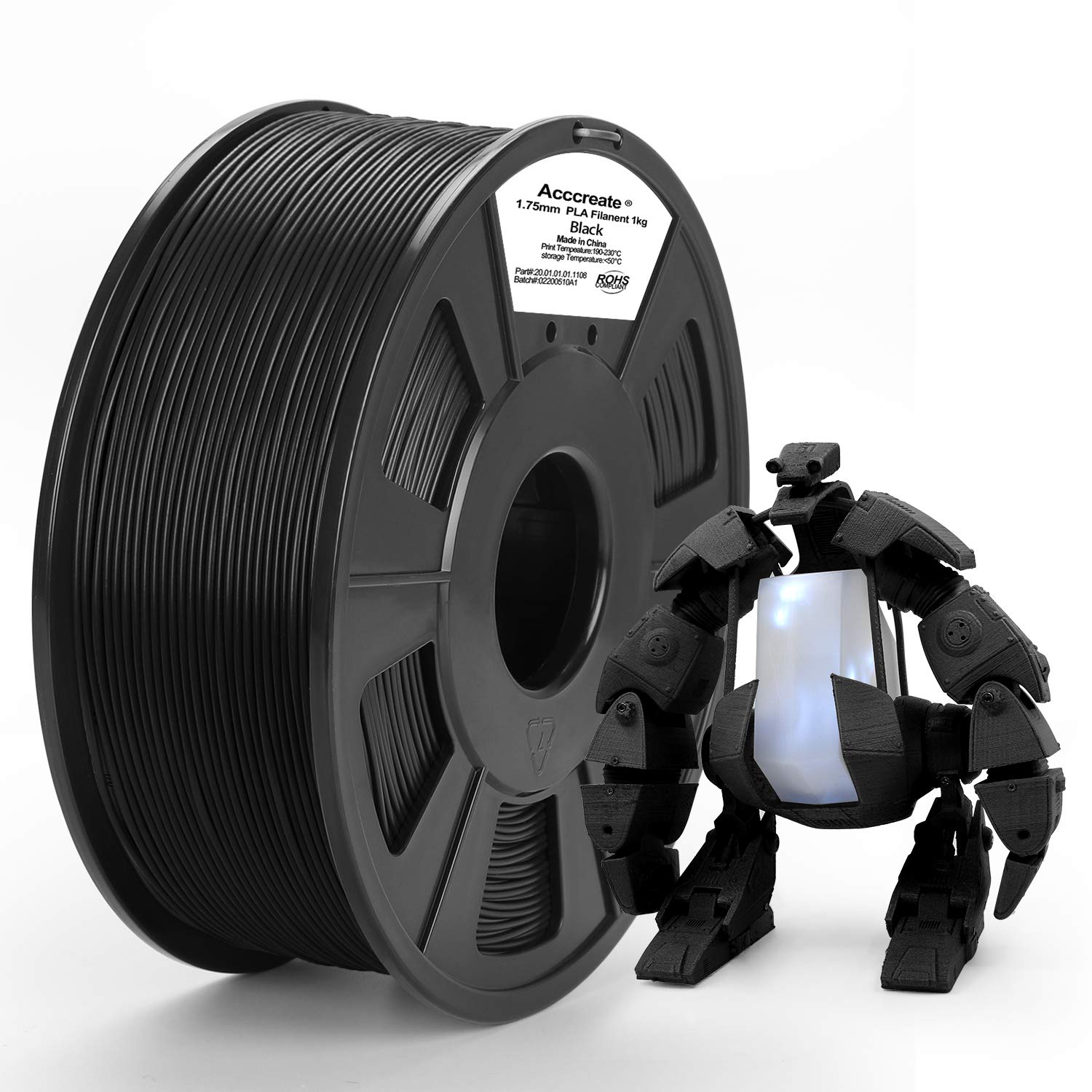 ACCCREATE 1.75mm PLA 3D Printer Filament 7Colors Choose 1kg