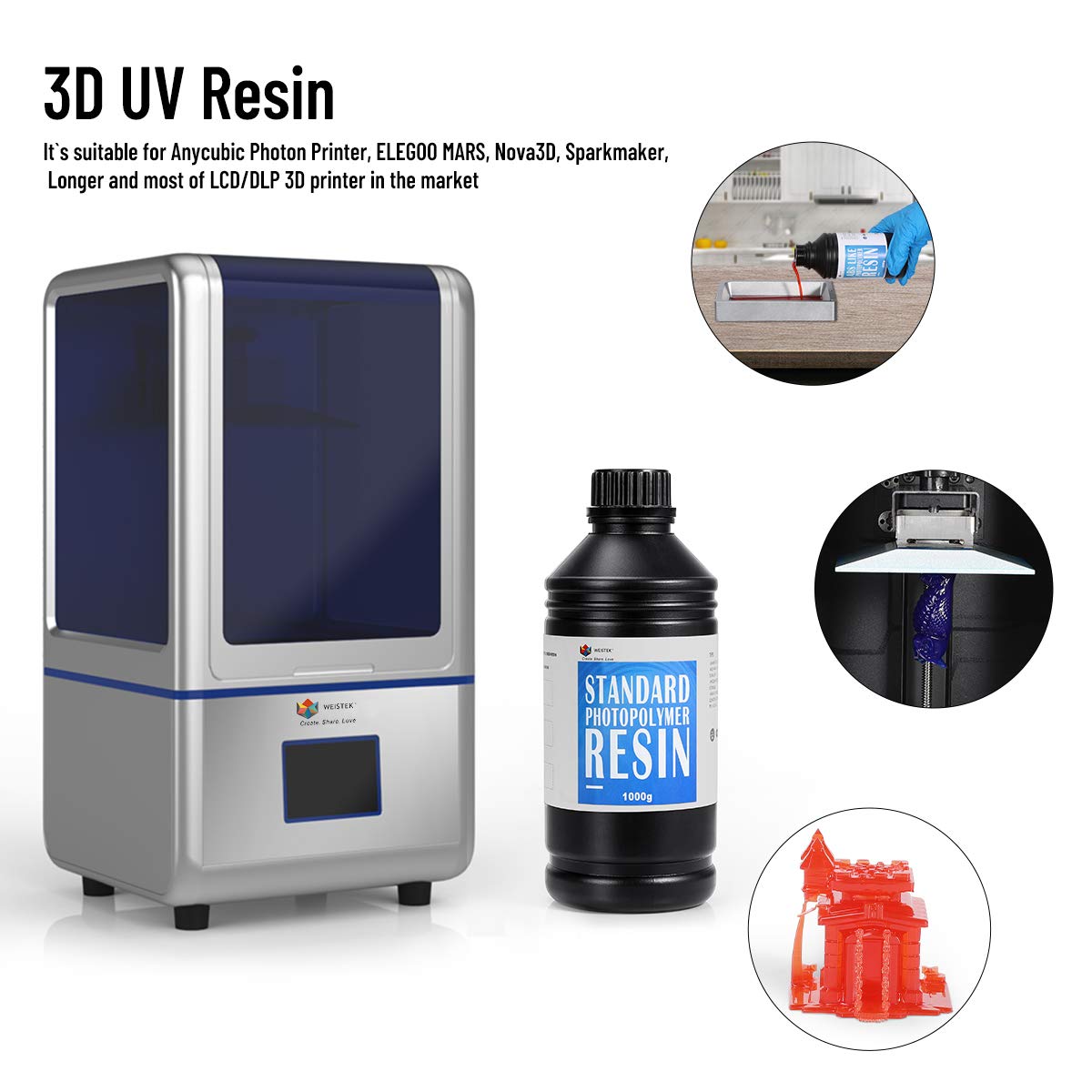WEISTEK 3D Printer UV-Curing Resin