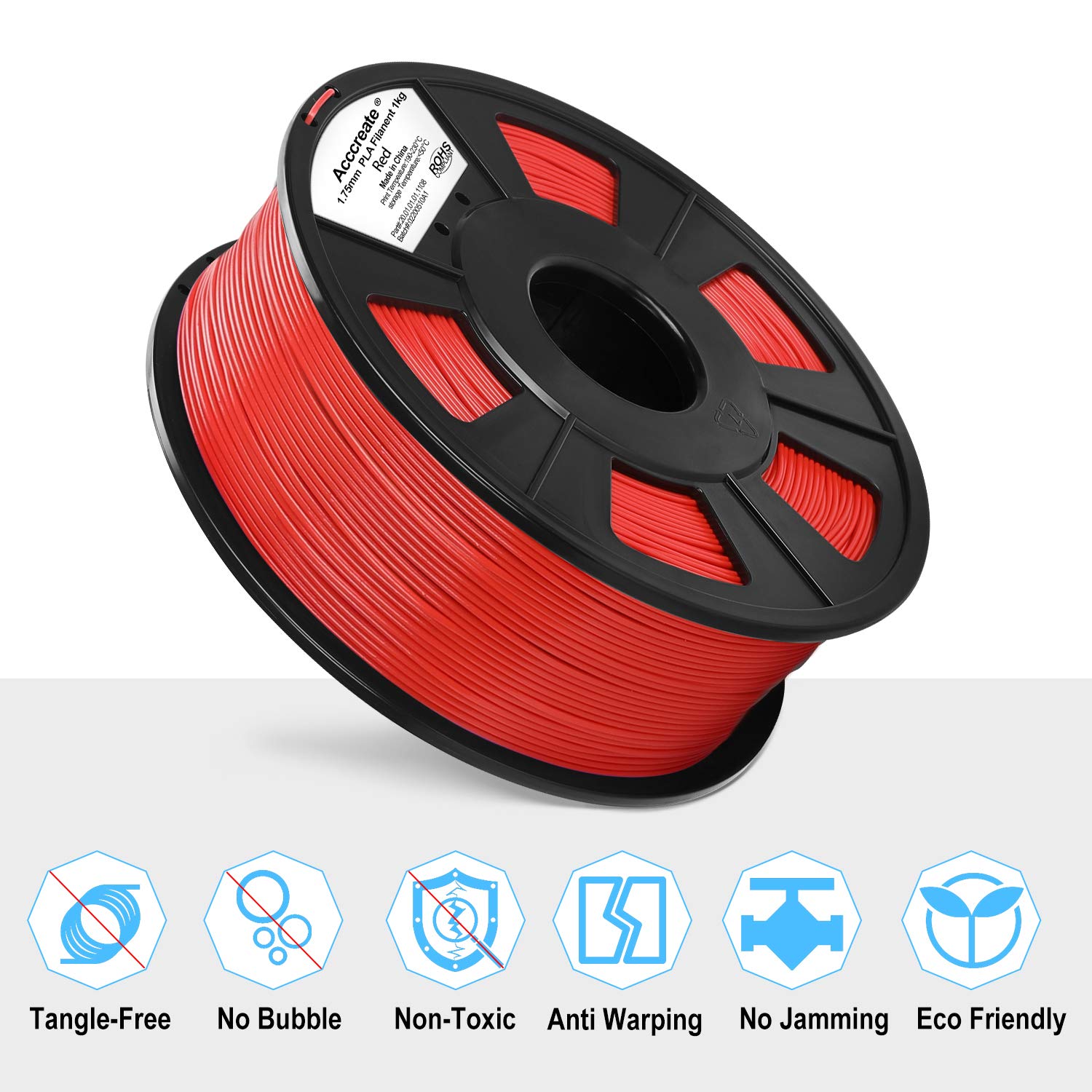 PLA 3D Printer Filament Red