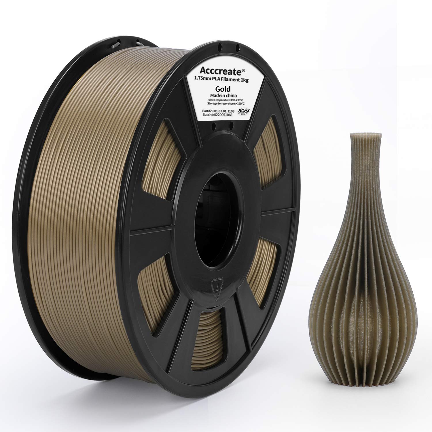 ACCCREATE 1.75mm PLA 3D Printer Filament 7Colors Choose 1kg