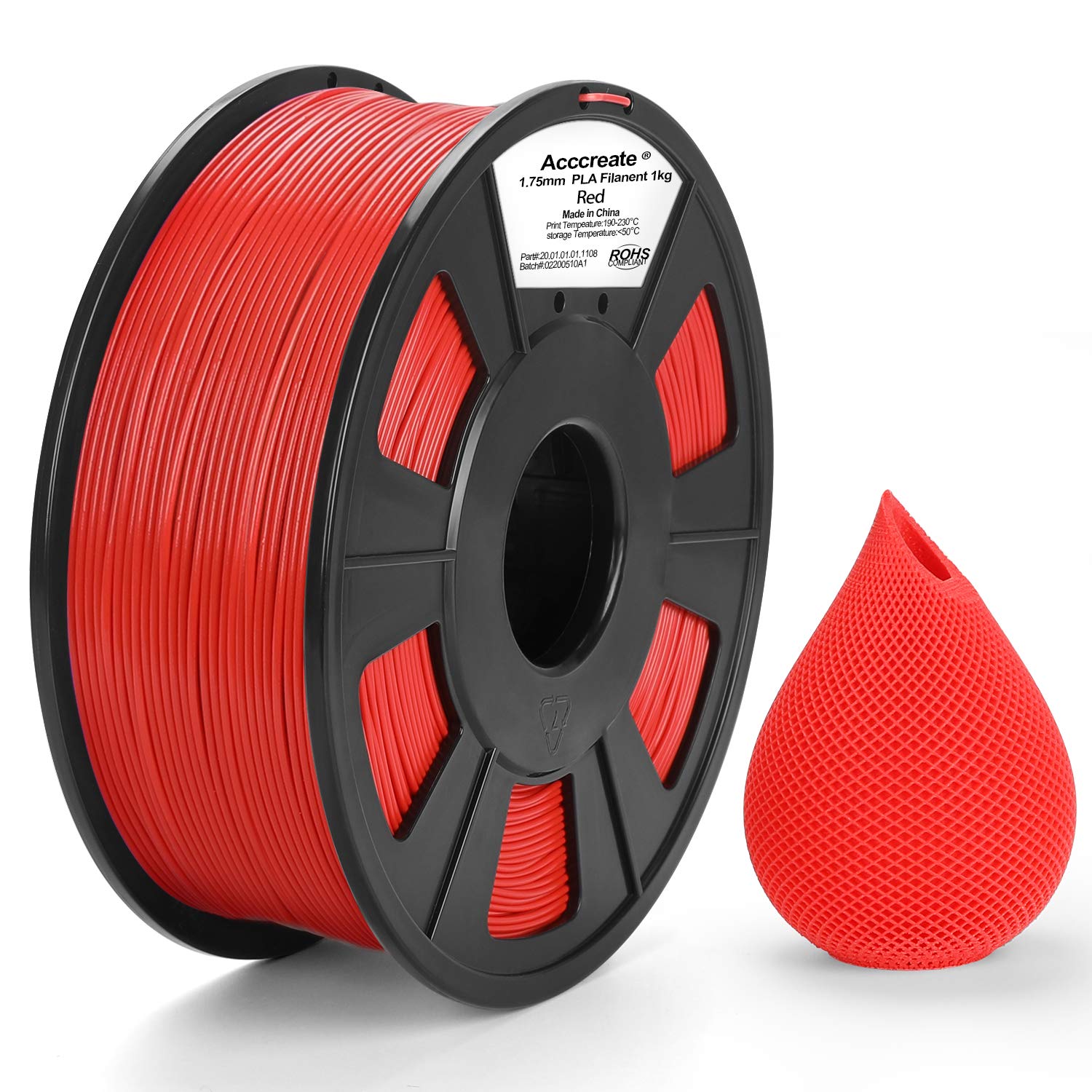 ACCCREATE 1.75mm PLA 3D Printer Filament 7Colors Choose 1kg